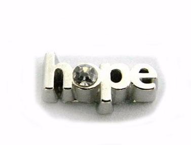 Wholesale 20PCS/lot Hope Letter Charm, DIY Alloy Floating Locket Charms Fit For Glass Living Magnetic Locket Pendant