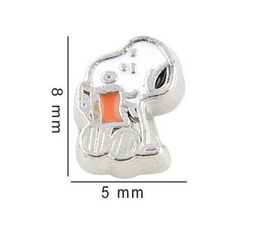 20PCS/lot Lovely Cute Dog DIY Alloy Floating Locket Charms For Magnetic Glass Memory Locket Pendant