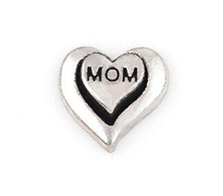 20PCS/lot Silver Plated Mom Word Letter Charm, DIY Heart Floating Locket Charms Fit For Glass Living Floating Locket