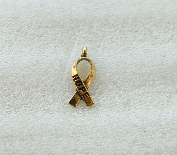 Vintage Gold Cancer Awareness HOPE Ribbon Charms Pendants For Bracelet Jewelry Making Findings Bracelets Crafts Handmade NEW 200pcs Z1997