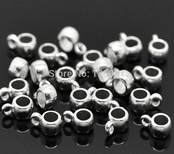 500PCs Vintage Silvers Bail Cup Spacer Beads Hanger Charms Pendant For DIY Bracelet Necklace Earrings Jewelry Making Findings Handcraft X287