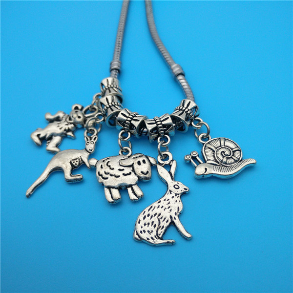 Mixed Tibetan Silver Animal Charms Pendants Jewelry Making Bracelet Necklace Fashion Popular Jewelry Findings & Components Accessories V213