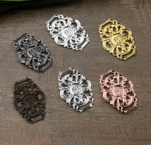 BoYuTe 100Pcs 21*31MM 7 Colors Hot sale European Charms Wholesale fashion DIY Brass Jewelry Materials Filigree