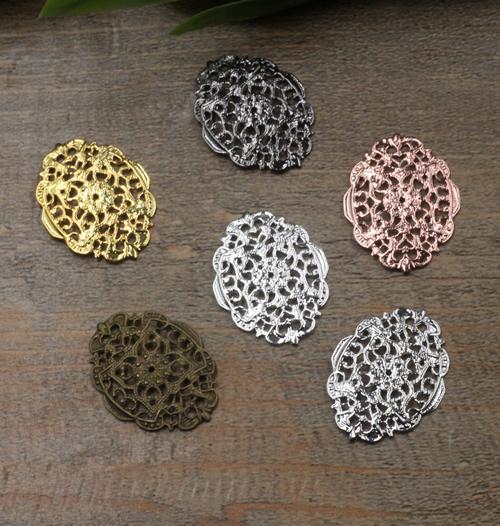 100 Pcs 20*27MM 7 Colors European Charms Wholesale Brass Material DIY Jewelry Vintage Hollow Out Pendant Charms