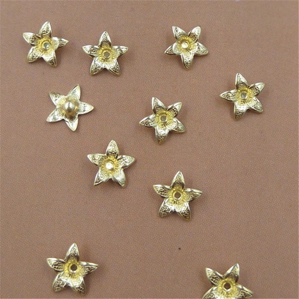 500 Pcs 7MM 2 Colors European Brass Star Charms Findings Wholesale Material DIY Vintage Jewelry Charms Makings