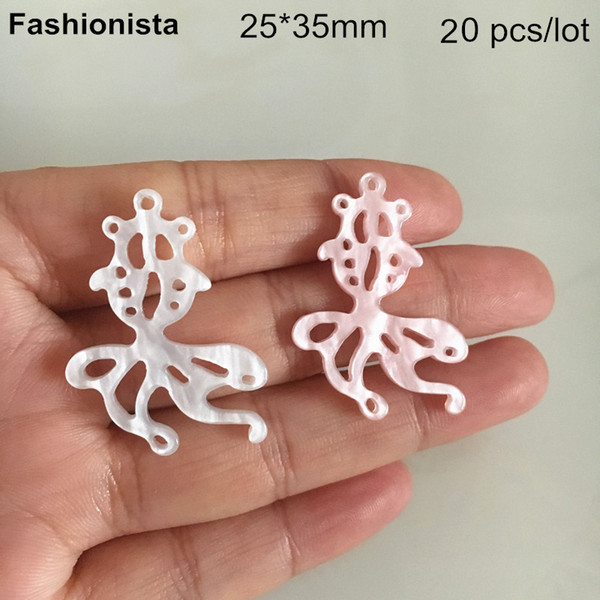 20 pcs -25*35mm Smooth Resin Goldfish Charms,White,Pink,Double Sided Acrylic Goldfish Charms For Crafts Earrings Making -DGG