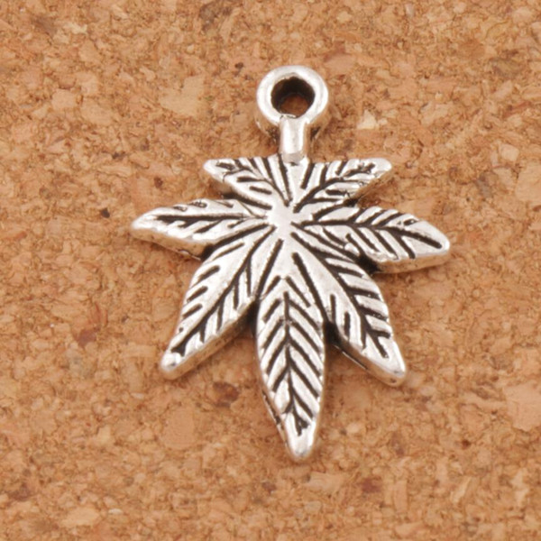 Maple Charms Pendants 2.5x15.5mm Jewelry DIY 200pcs/lot Antique Silver L360 Jewelry Findings Components