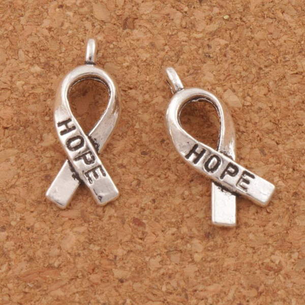 Awareness Hope Ribbon Metal Alloy Charms 150pcs/lot 7.7x18.6mm Tibetan Silver Pendants Fashion Fit Bracelets Necklace Earrings L088