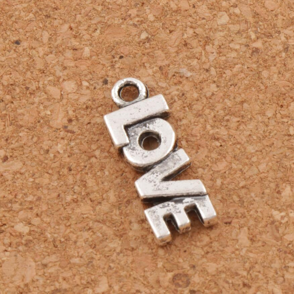 Hot Seriously LOVE Letter Charms Fashion Tibetan Silver Pendants Fashion Jewelry DIY L921 7.8x21.2mm