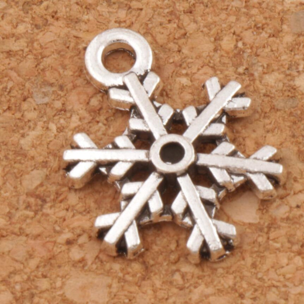 Arched Snowflake Charms Pendants 200pcs/lot Antique Silver Fashion Jewelry DIY Fit Bracelets Necklace Earrings L794 13.1x18mm