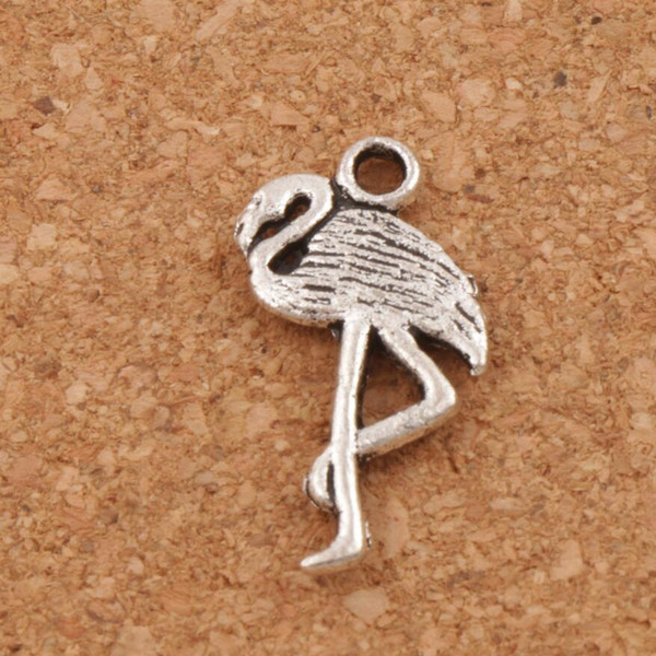 Flamingo Crane Charms Pendants 150pcs/lot New 24x10mm Antique Silver L186 Jewelry Findings Components DIY Fit Bracelets Necklaces