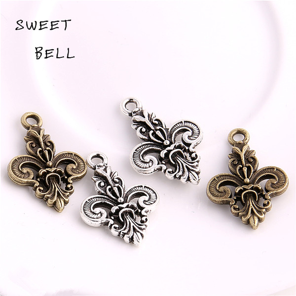 SWEET BELL 17*25mm vintage Metal Zinc Alloy anchor charms fit for Pendant European Style DIY jewelry findings D6141