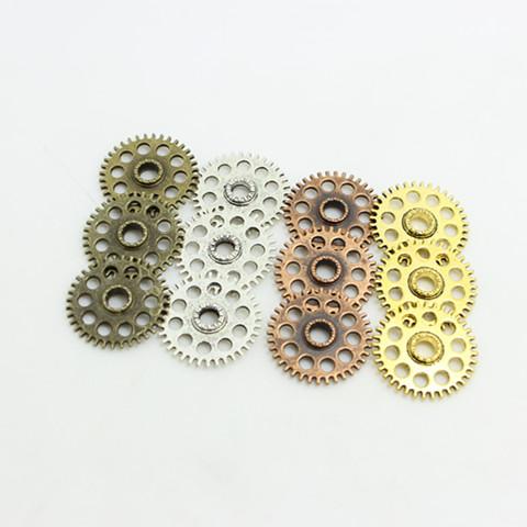 Sweet Bell Four color Alloy Gear Charm Jewelry Gear Jewelry Findings Free shipping 26mm D0145