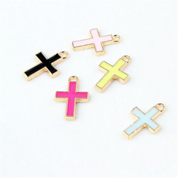 Jewelry Finding Diy Cross 11*16MM Gold Small Cross Alloy Charms Wholesale Pendant Jewelry Accessories DIY Fit Bracelets Necklace Earrings