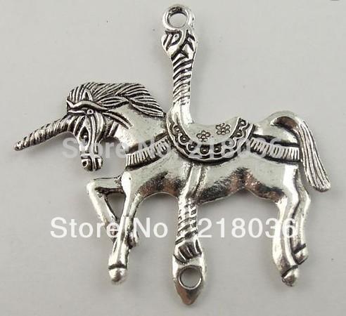 Wholesale 20pcs Antique Style Silver Tone Alloy Unicorn Pegasus Horse Charms Pendants DIY Making Jewelry Girls Bijoux Accessories M2159