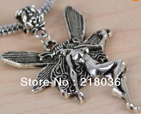 Vintage Silver 50pcs Angel Dangle Beads Charms Pendants For Bracelet Necklace Fashion Jewelry Making DIY Accessories Valentine's Gift M1112