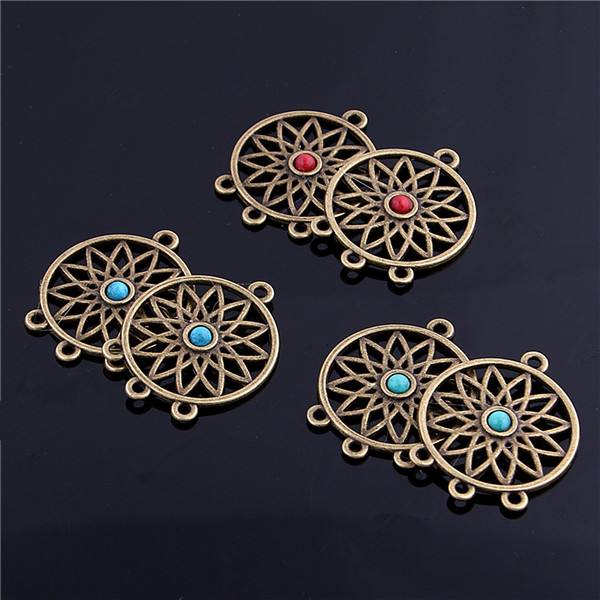 Sweet Bell Antique bronze Metal Three Color Charms for Jewelry Making Diy Alloy Dream Catcher Pendant Charms D6056-1