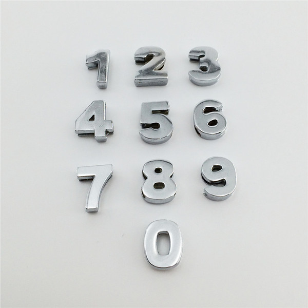 Wholesale 50PCS/Lot 10MM Slide Numbers 