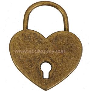 jewelry components heart love locks charms diy bracelets woman man necklaces pendants Sailing antique bronze metal handbags keychains 60pcs