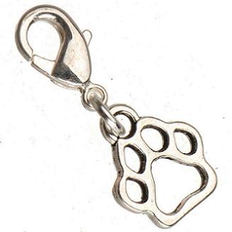 charms for bracelets necklaces with lobster clasps metal animal dog footprint samll vintage silver new diy fashion jewelry findings 300pcs