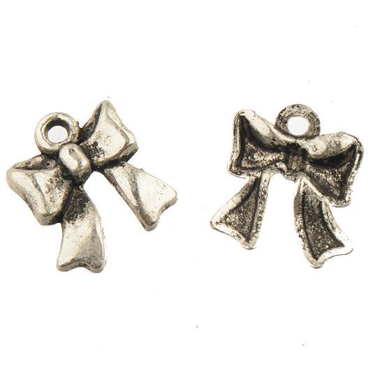 bowknot charms bracelets handicrafts pendants diy hairpins accessory antique silver cross angel wings turtle metal jewelry components 200pcs