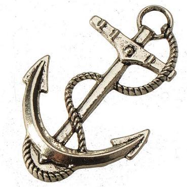 anchor charms diy bracelet necklace handicrafts suspension vintage bronze antique silver spoon ladle fashion metal jewelry components 50pcs