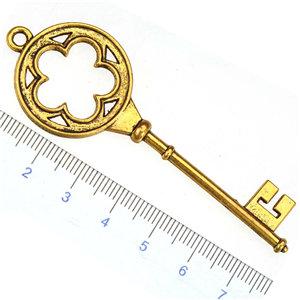 large keys necklaces pendants charms diy bracelets flower open hollow antique gold metal jewelry findings for clothes handbag keychain 20pcs