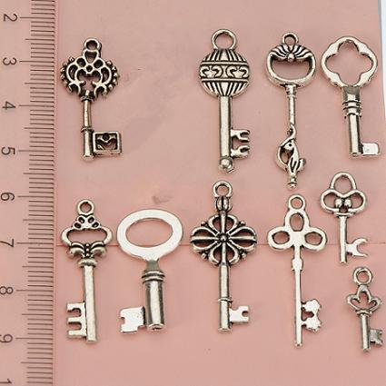 charms jewelry mixes antique silver keys metal vintage new diy fashion jewelry accessories for jewelry bracelets necklaces making 165pcs