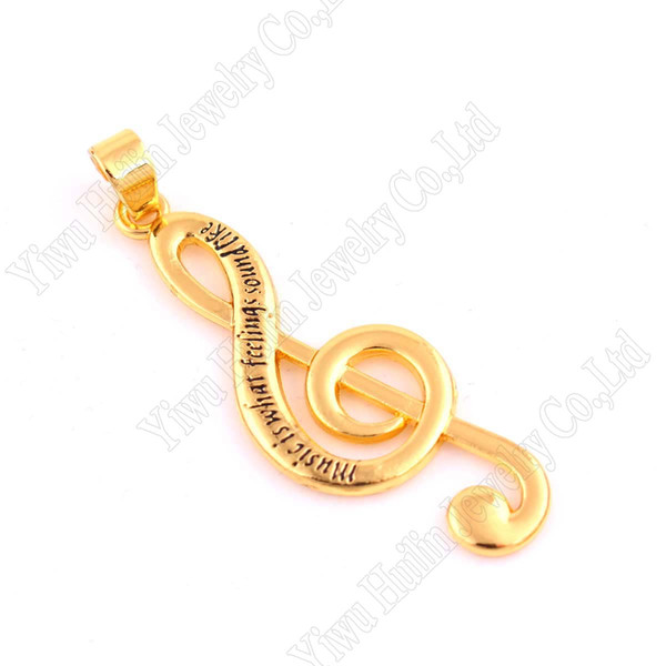 10pcs Zinc Alloy Material Unique Design Newest Fashion Alloy Music Notation Pendants Colar Vintage Men Necklaces for Women jewelry