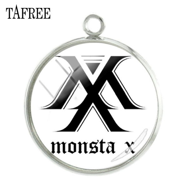 TAFREE Monsta X Sign Pendant Charms New Fashion Novelty Kpop Band Members Art Photo Women Girls Female Party Birthday Gifts Jewelry MN23