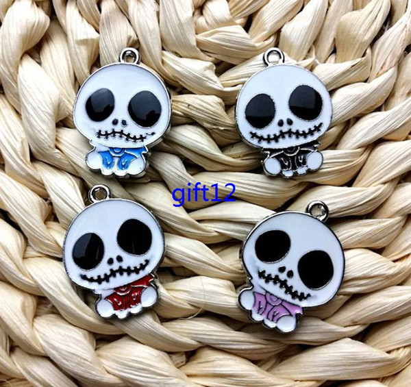 New Nightmare Before Christmas Enamel Metal Charms Jewelry Making Pendants Charms K4