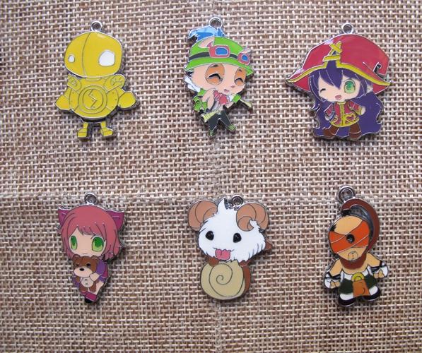 New 50 pcs LOL Enamel Metal Charms Jewelry Making Pendants Charms K7