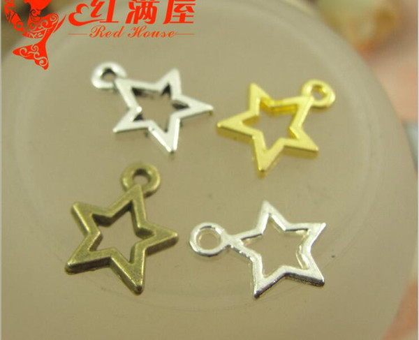 13*10MM Vintage Retro jewelry manufacturers selling star accessories, little star charm beads pendant, 2017 fashion handcraft