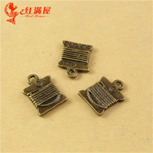 15*11MM Antique Bronze Vintage Retro ethnic jewelry pendant mobile phone rope silk cord charm pendant beads, jewellery charms