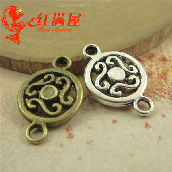 12MM Antique Bronze Retro connections DIY jewelry accessories round connector charm beads, hanging charm, bracelet dangle charms