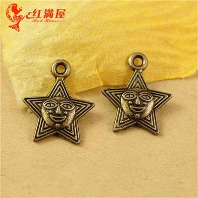 15*13MM wholesale cheap Antique Metal Bronze Star charms vintage mobile phone pendants retro zinc alloy jewelry accessories