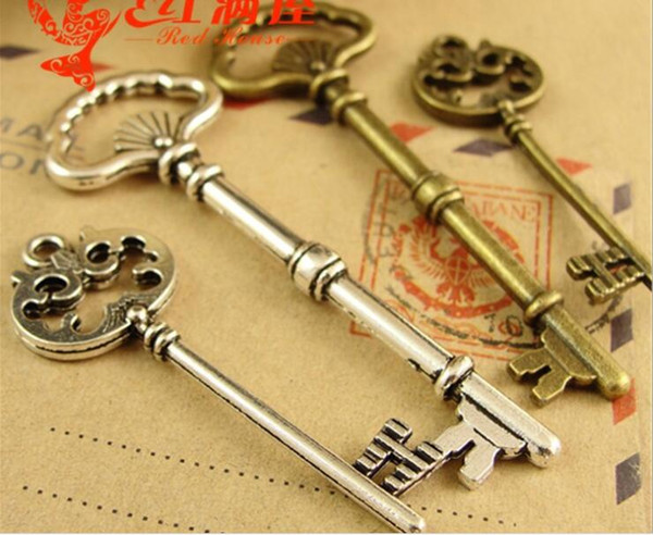 32*12MM Mix two styles New Vintage keys charm pendant, DIY jewelry accessories wholesale Zakka, decorative bulk keys for sale