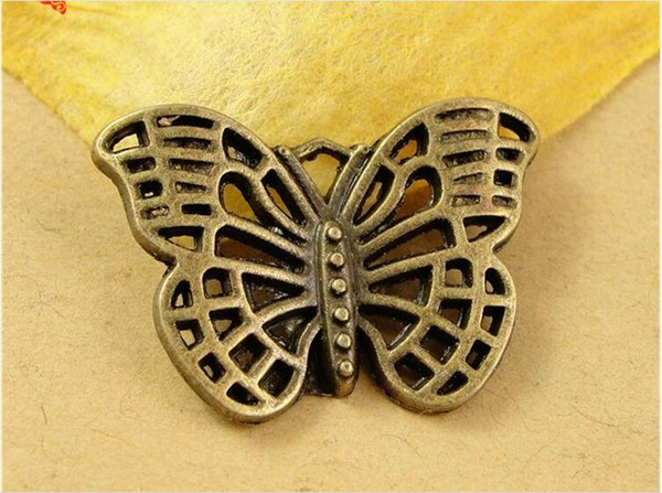 18*25MM Antique Bronze butterfly charm beads Handmade Tibetan silver wholesale shop DIY, animal shaped jewelry, animal pendant