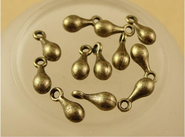 4*10MM Antique Bronze Retro droplets charm pendant beads for bracelet, DIY accessories ethnic jewelry small water drops charm