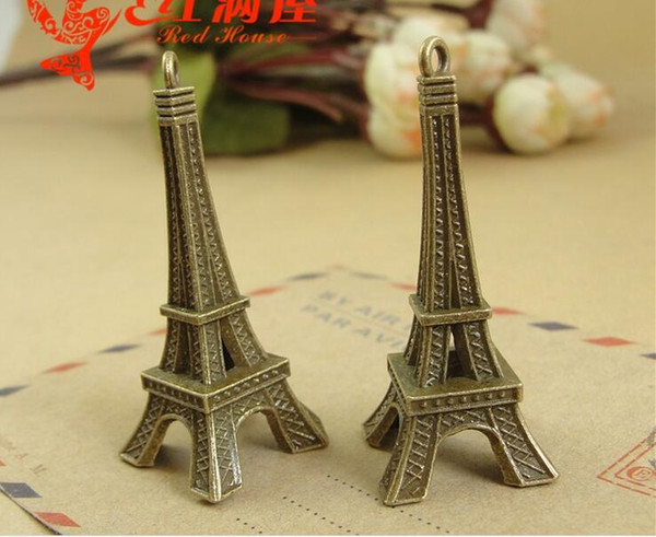 18*18*44MM Retro France gift Eiffel tower charms handmade DIY accessories wholesale, antique bronze zinc alloy metal pendant