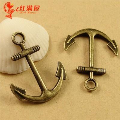 25*31MM Antique Bronze Vintage Anchor Pendant Jewelry Wholesale ZAKKA accessories manufacturers direct sales Europe and America