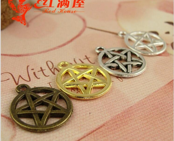 16MM Silver Bronze David Star Pendant jewelry making retro mobile phone accessories, wholesale star of david charm for bracelet