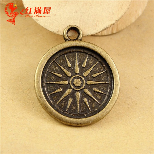 22MM Fit 18MM Antique Bronze Retro bottom supporting accessories DIY handmade jewelry wholesale, nautical charms pendant item