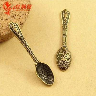 43*10MM Antique Bronze Vintage Retro jewelry accessories wholesale mini spoon charm pendant beads, decorative spoon for gifts