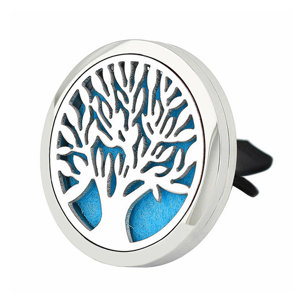 Wholesale New Trendy 38mm Silver Magnetic Stainless Steel Aroma Locket Essential Oil Car Accessories Diffuser Car Jewelry