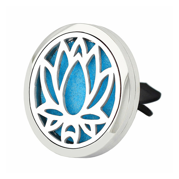 Hot Sale New 38mm Silver Magnetic Stainless Steel Car Diffuser Aroma Locket Essential Oil Car Accessories