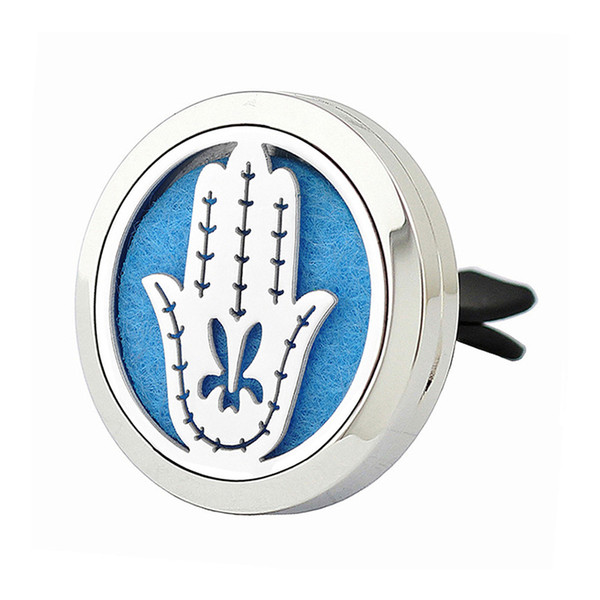 High Quality Fashion Magnetic 30mm Car Aroma Locket 316L Stainless Steel Essential Oil Car Perfume Locket Clip Jewelry