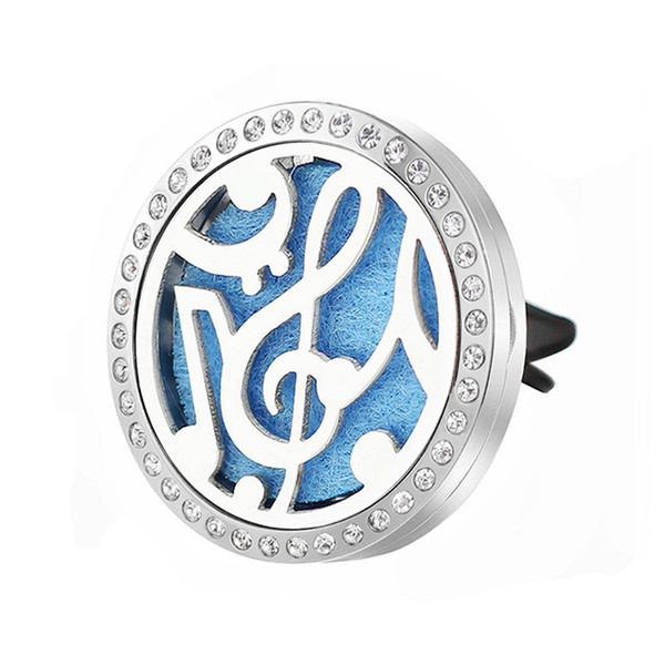 Hot Sale Fashion Magnetic 30mm Crystals 316L Stainless Steel Aroma Locket Essential Oil Car Accessories Diffuser Car Jewelry