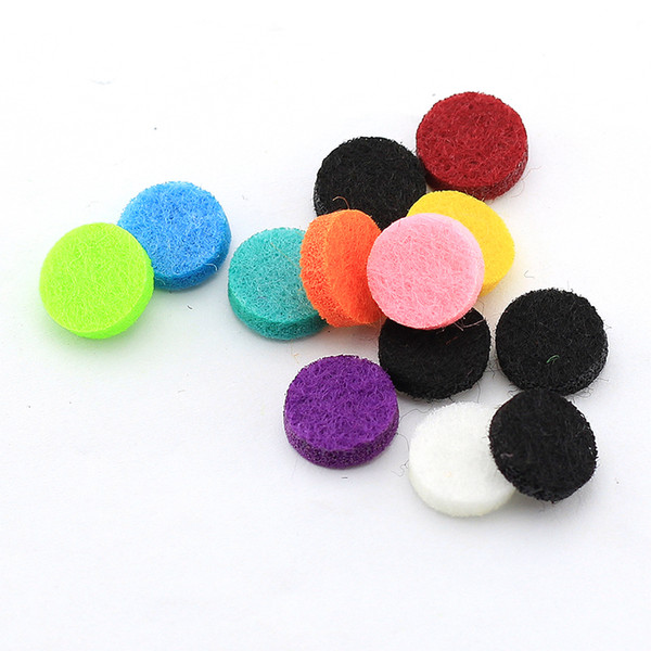 Hot Sale 13mm Round Colorful Felt Pads for 20mm Essential Oil Diffuser Perfume Locket Necklaec Penant