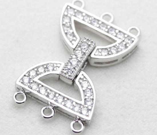 Wholesale High - grade Three layers natural pearl necklace Bracelet Dedicated clasp 925 silver YPJ19